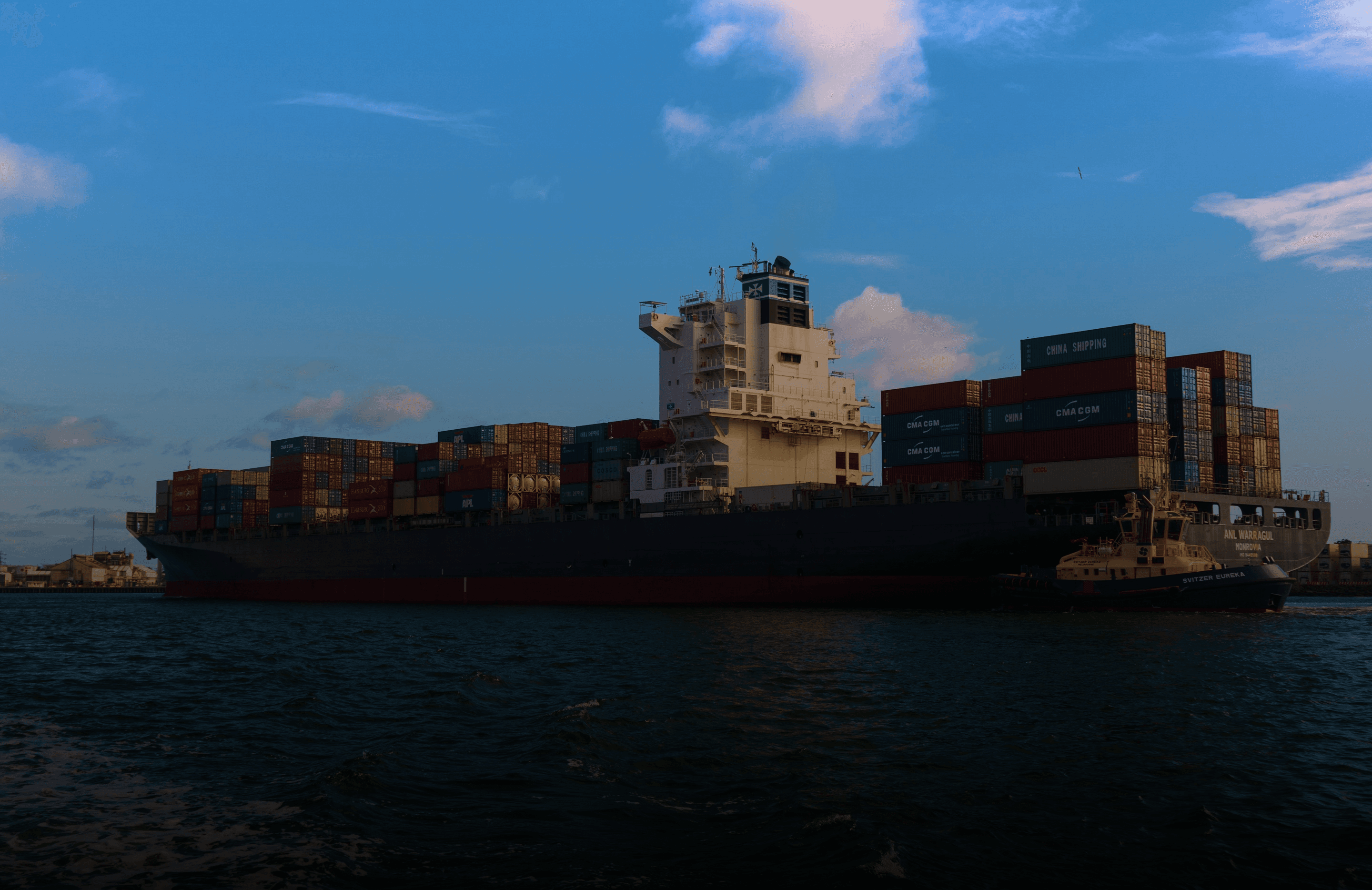 Cargo ship background